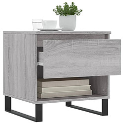 Avis vidaXL Table basse sonoma gris 50x46x50 cm bois d'ingénierie