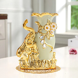 Avis Éléphant Gauche De Décor De Bureau De Vases Floraux De Vase à Fleur En Céramique De Style Européen