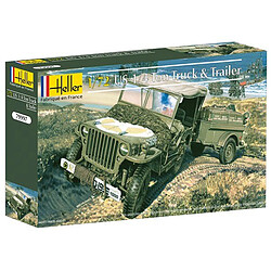 Heller Maquette US 1/4 Ton Truck & Trailer