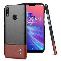 Etui en PU rude noir/brun pour votre Asus Zenfone Max (M2) ZB633KL 