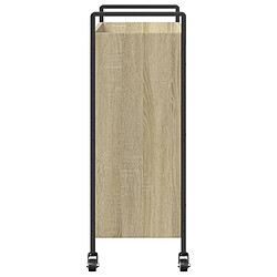 Maison Chic Desserte de cuisine | Chariot de cuisine | Meuble de rangement roulant chêne sonoma 70x30x82 cm bois d'ingénierie -GKD26433 pas cher