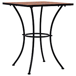 vidaXL Table de bistro mosaïque Terre cuite 60 cm Céramique