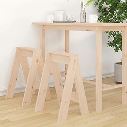 vidaXL Tabourets lot de 2 40x40x60 cm bois massif de pin 