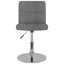 vidaXL Chaise pivotante à manger Gris clair Tissu