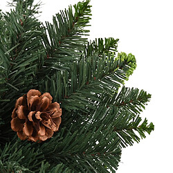 Avis vidaXL Sapin de Noël artificiel avec pommes de pin Vert 180 cm