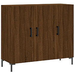 vidaXL Buffet chêne marron 90x34x80 cm bois d'ingénierie