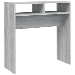 vidaXL Table console Sonoma gris 78x30x80 cm Bois d'ingénierie