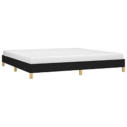 Avis Maison Chic Lit adulte - Lit simple Cadre de lit,Structure du lit Contemporain Noir 200x200 cm Tissu -MN20433