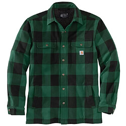 Chemise à carreaux flanelle doublée Sherpa JAC taille 2XL vert / noir - CARHARTT - S1104911G54XXL