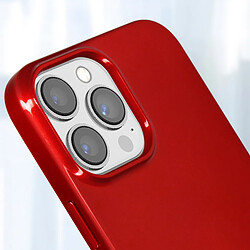 Coque iPhone 13 Pro Max Silicone Gel Effet Brillant Mercury rouge métallisé pas cher