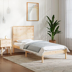 Maison Chic Lit Moderne Chambre - Cadre/structure de lit pour adulte Bois de pin massif 100x200 cm -MN37896