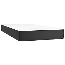 vidaXL Matelas de lit à ressorts ensachés Noir 80x200x20 cm Similicuir