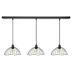 Atmosphera, Createur D'Interieur Suspension x 3 Métal Fil Galt Noir D 24