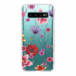 Evetane Coque Samsung Galaxy S10 Plus 360 intégrale avant arrière transparente Coque Samsung Galaxy S10 Plus 360 intégrale transparente Fleurs Multicolores Tendance Evetane.