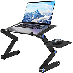 Universal Support d'ordinateur portable U-Kiss, bureau pour ordinateur portable, table portable Table portable avec planche de souris pour plateau de lit Tray -tiling Plateau de stockage pour canapés, Réserver 