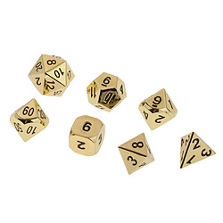 7 / Set De Dés En Métal Polyédrique En Alliage De Zinc Pour Du0026D Dungeons And Dragons Black