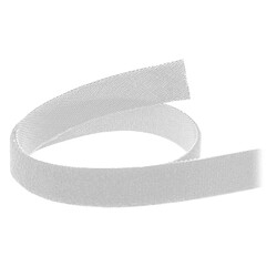 Attaches de câble InLine® avec bande de type velcro 16mm blanc 10m