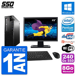 PC Lenovo M93p SFF Ecran 19" Intel G3220 RAM 8Go SSD 240Go Windows 10 Wifi · Occasion 