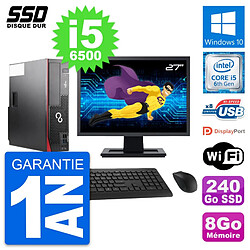 PC Fujitsu D556 DT Ecran 27" Intel i5-6500 RAM 8Go SSD 240Go Windows 10 Wifi - Occasion