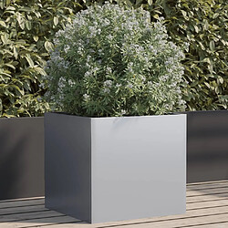 Maison Chic Jardinière,Bac à fleurs - pot de fleur argenté 49x47x46 cm acier galvanisé -GKD93309