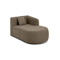 Lisa Design Ikare - module d'assise méridienne droit - en tissu Ikare - module d'assise méridienne droit - en tissu - Taupe