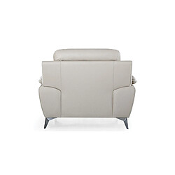 Avis La Maison Du Canapé Fauteuil cuir Design MAEL Beige