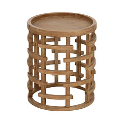 BigBuy Home Table d'appoint Naturel Bois d'épicéa 40 x 40 x 46 cm 