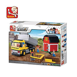 Briques Compatibles Lego - Construction - La ville - Le Camion Benne Et Les Bûcherons - Sluban