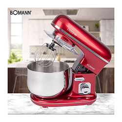 Acheter Robot Pâtissier Boulangerie Cuisine Ménager Multifonction Bol Inox 5L, 1100, Rouge, Bomann, KM 6010 CB