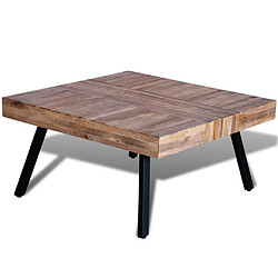 Avis Maison Chic Tabls basse,Table Console pour salon carrée Bois de teck de récupération -MN76252