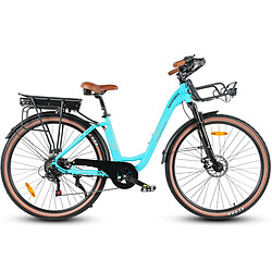 Vélo électrique SAMEBIKE RS-A07 - moteur 500W batterie 36V13Ah autonomie 40KM freins à disque mécaniques - Bleu Lac 