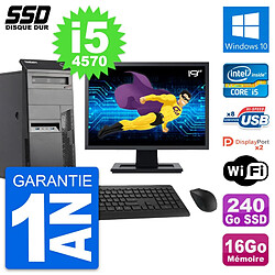 PC Tour Lenovo M83 Ecran 19" Intel i5-4570 RAM 16Go SSD 240Go Windows 10 Wifi · Occasion 