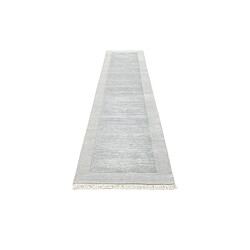 Avis Vidal Tapis de couloir en laine 409x81 gris Darya