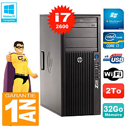 PC HP WorkStation Z210 Tour Core i7-2600 RAM 32Go 2To Graveur DVD Wifi W7 - Occasion