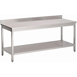 Table Inox Murale Avec Dosseret - Gamme 700 - Gastro M 