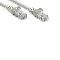 INTELLINET Cordon ethernet 2m RJ45 CAT5 UTP - Gris avec protection 