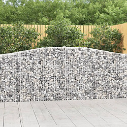 vidaXL Paniers à gabions arqués 7 pcs 400x30x100/120 cm Fer galvanisé