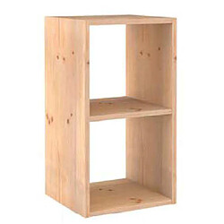 Etagère 2 cases bois 70.8cm - dinamic-2 - ASTIGARRAGA Étagère modulaire en pin massif Dinamic 2 tablettes