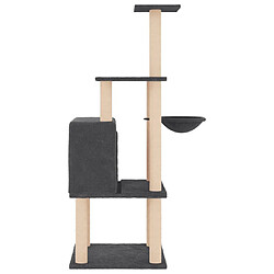 Acheter Arbre à chat avec griffoirs,niche pour chat en sisal gris foncé 132 cm -MN22772