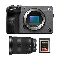 Caméra de cinéma numérique Sony FX30 + FE 24-70mm f2.8 GM II + Carte SanDisk 128 Go Extreme Pro CF CFexpress Type B