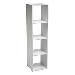 Five Simply Smart Étagère 4 cases Haut Mix Blanc - Five ETAGERE 4 CASES HAUT mix N Modul BLANC-L34,5xP32xH134cm+Blanc