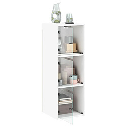 Acheter vidaXL Armoire murale avec portes en verre blanc 35x37x100 cm