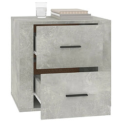 Maison Chic Table de chevet,Table de nuit,Table d'appoint pour salon Gris béton 50x39x47 cm -MN51662 pas cher