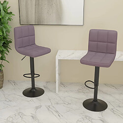 vidaXL Tabourets de bar lot de 2 taupe tissu 