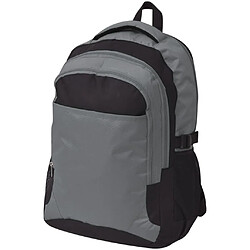 vidaXL Sac à dos d'école 40 L noir et gris