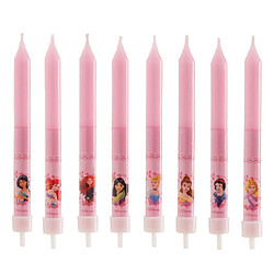 Bougies d'anniversaire Princesses Disney 9 cm 8 pièces - Dekora