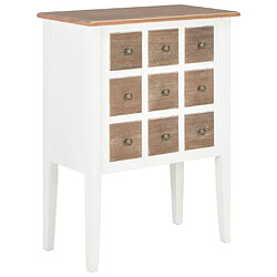 Maison Chic Buffet,Meuble de Rangement,commode pour salon,Cuisine Blanc 54x30x80 cm Bois massif -MN33349