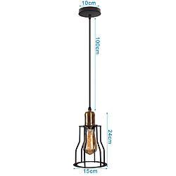 Acheter Stoex E27 Industrielle Lustre Suspension Rétro Lampe de plafond pour Restaurant Salon Salle À Manger Bar