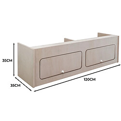 Monstershop Armoire de Rangement MDF pour Camping-Car – 120cm x 35cm x 35cm pas cher