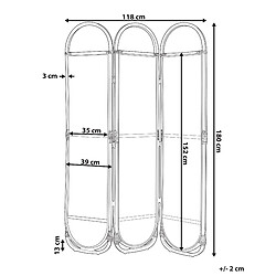 Avis Beliani Paravent à 3 volets en rotin 105 x 180 cm naturel CORTONA